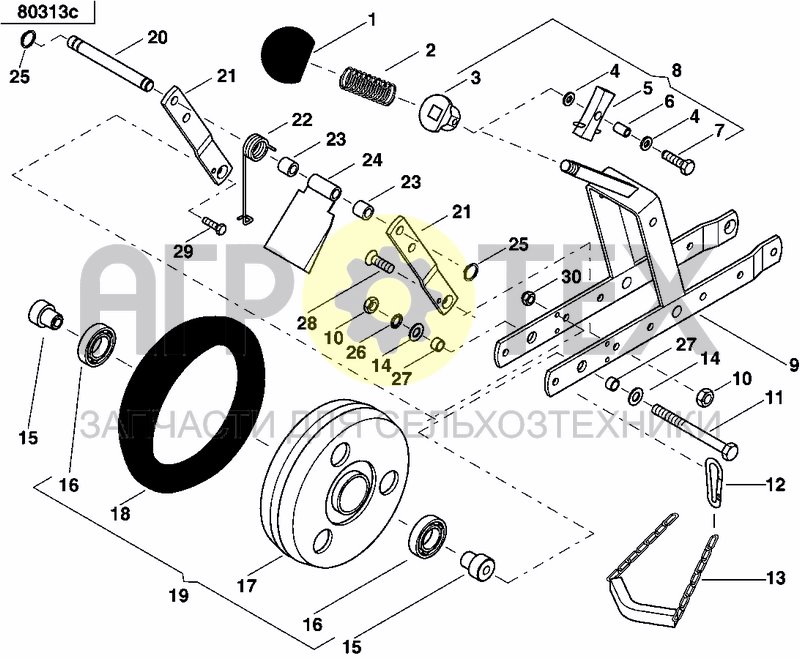 Чертеж REAR PRESS WHEEL