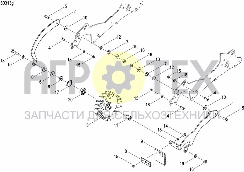 Чертеж REAR PRESS WHEEL