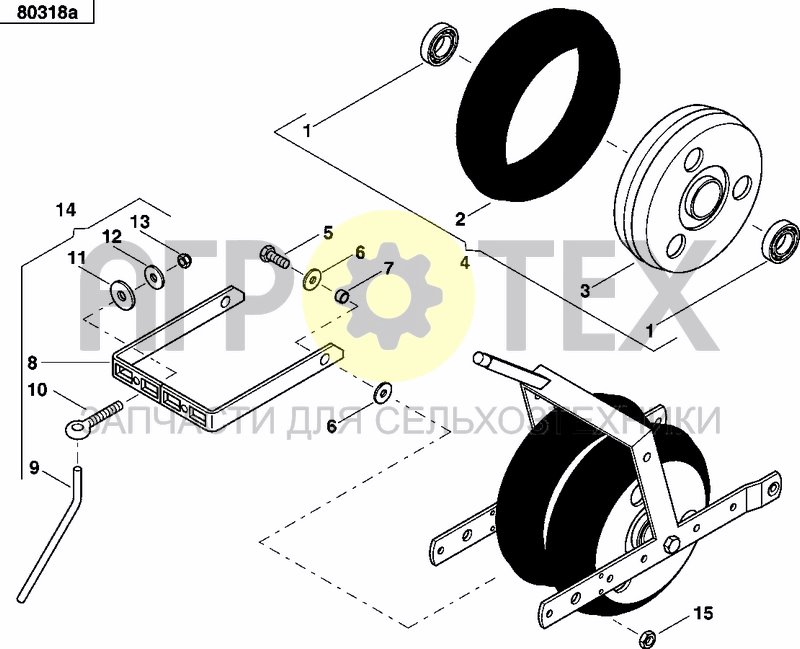 Чертеж REAR PRESS WHEEL