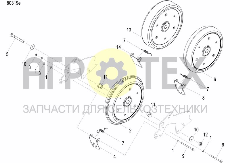 Чертеж REAR PRESS WHEEL