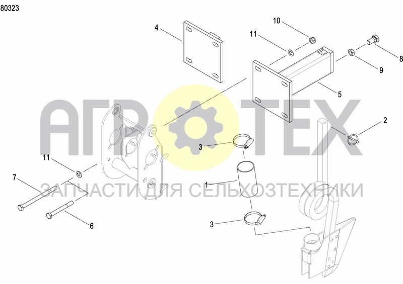 Чертеж COULTER FERTILIZER PRECISION DRILL