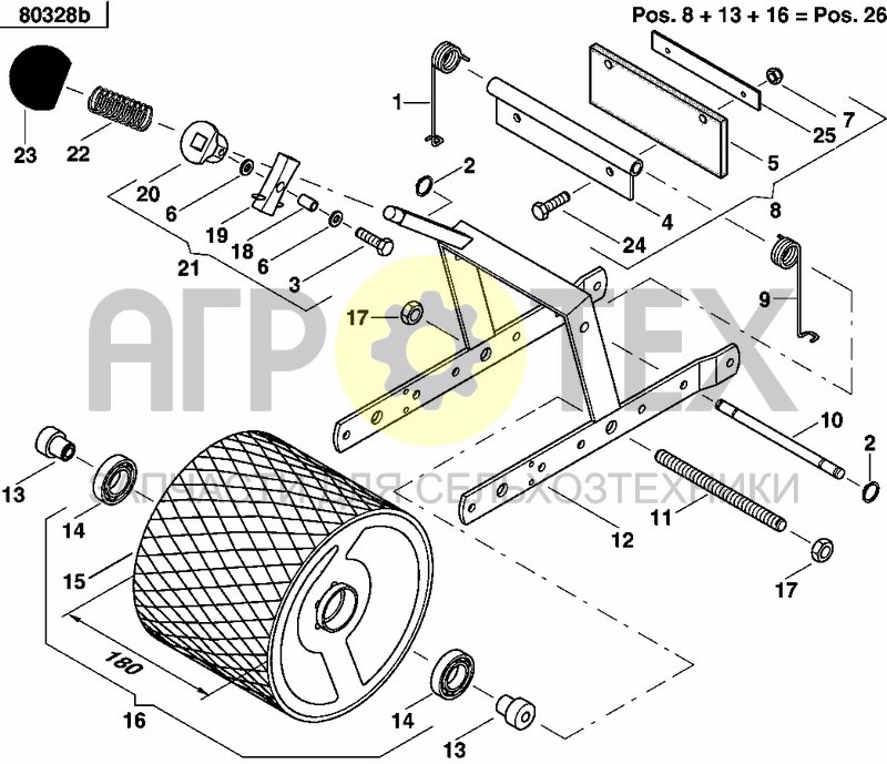 Чертеж REAR PRESS WHEEL