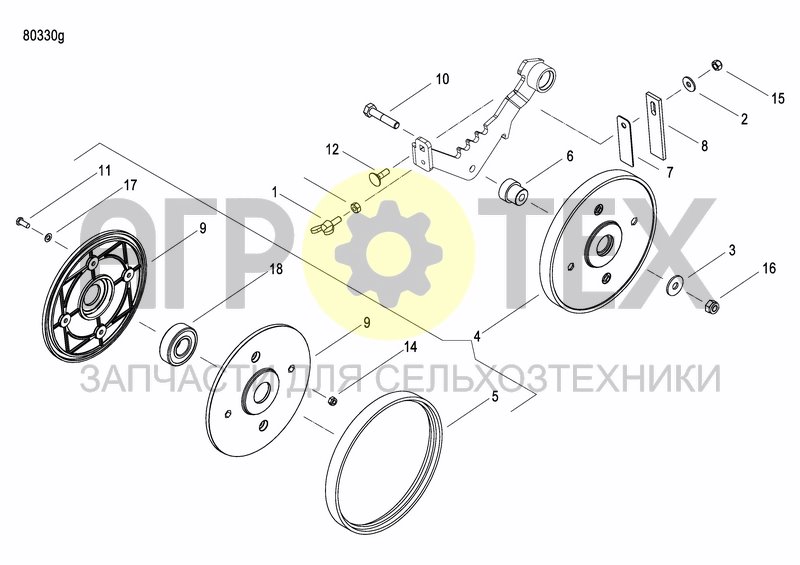 Чертеж INTERMEDIATE PRESS WHEEL