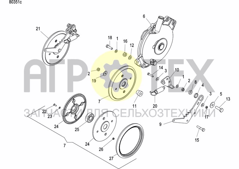 Чертеж INTERMEDIATE PRESS WHEEL