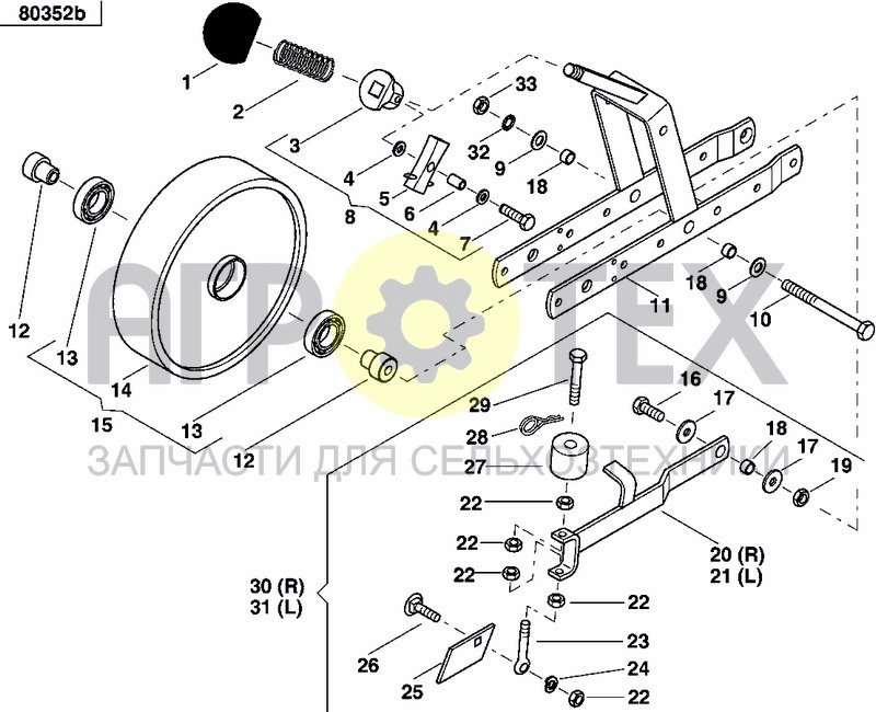 Чертеж REAR PRESS WHEEL