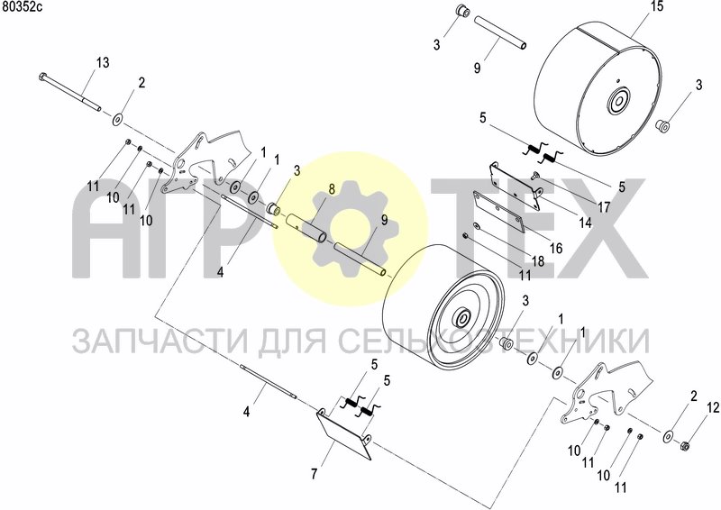 Чертеж REAR PRESS WHEEL