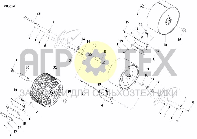 Чертеж REAR PRESS WHEEL