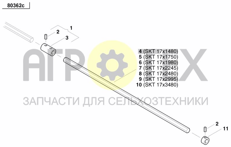 Чертеж HEXAGONAL SHAFT