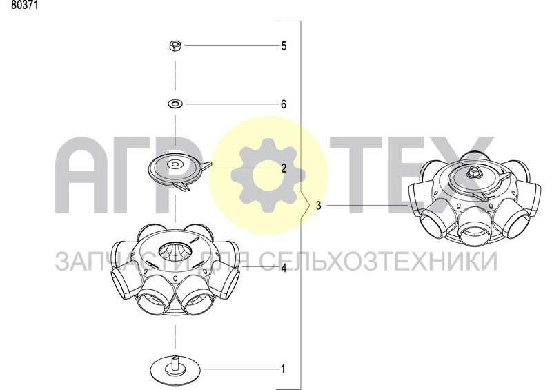 Чертеж ASSEMBLY KIT FERTILIZER DF1