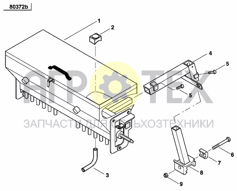 Чертеж GRANULE APPLICATOR HOPPER