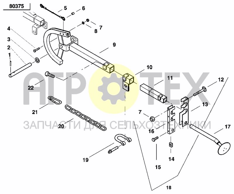 Чертеж DISC MARKER DOUBLE HYDR. FOLDABLE