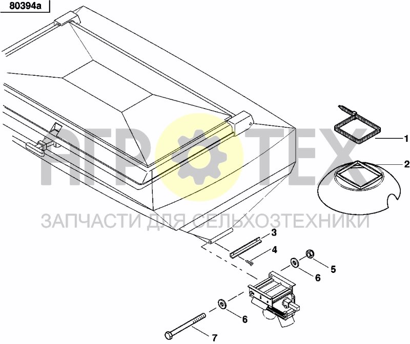 Чертеж FERTILIZER HOPPER  PRECISION DRILL