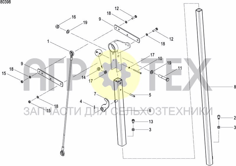 Чертеж DISC MARKER DOUBLE HYDR. FOLDABLE