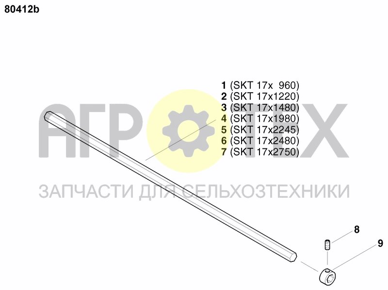 Чертеж HEXAGONAL SHAFT