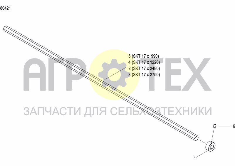 Чертеж HEXAGONAL SHAFT