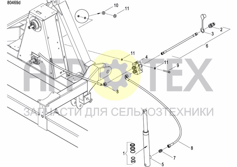 Чертеж DISC MARKER SINGLE HYDR.FOLDABLE