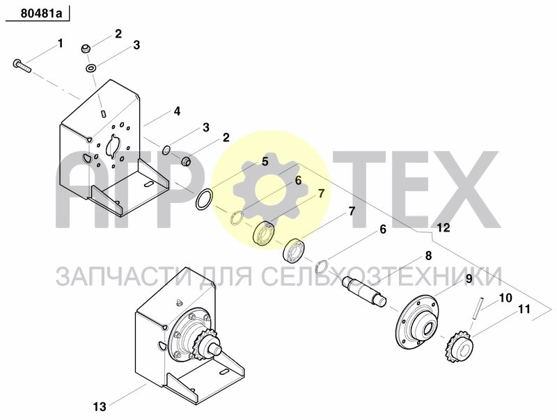 Чертеж INTERMETIATE BEARING, GUARD