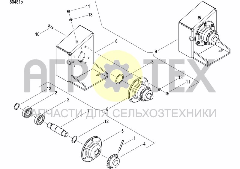 Чертеж FERTILIZER GEARBOX