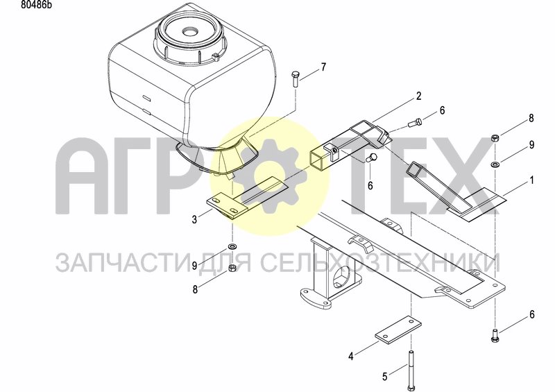 Чертеж BRACKET GRANULAR APPLICATOR