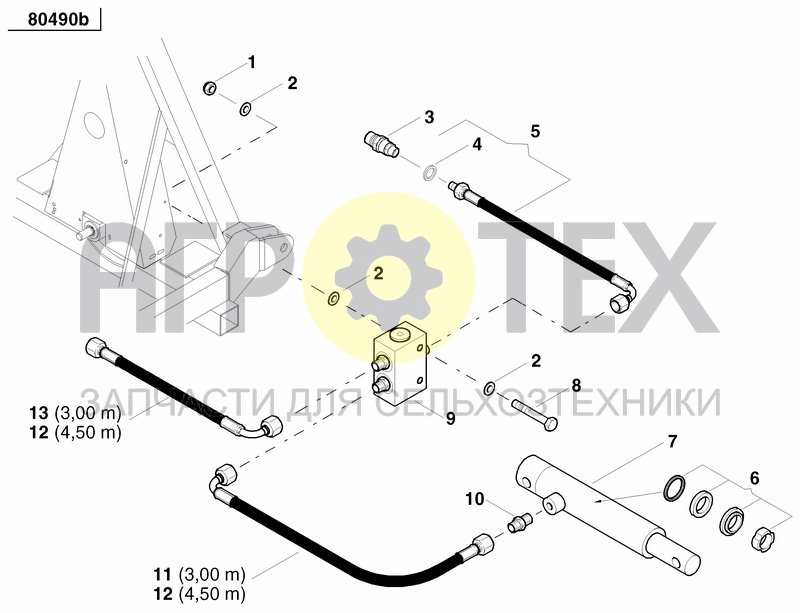 Чертеж DISC MARKER SINGLE HYDR.FOLDABLE