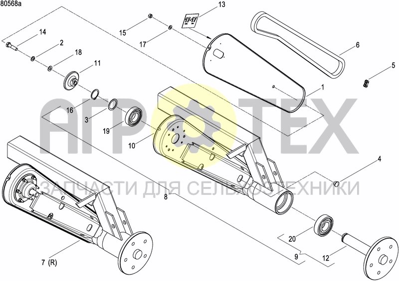 Чертеж AXLE AND WHEELS