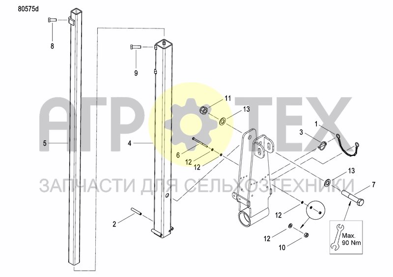 Чертеж DISC MARKER SINGLE HYDR.FOLDABLE