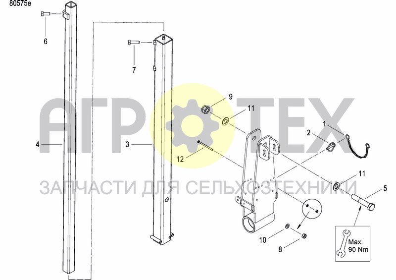 Чертеж DISC MARKER SINGLE HYDR.FOLDABLE