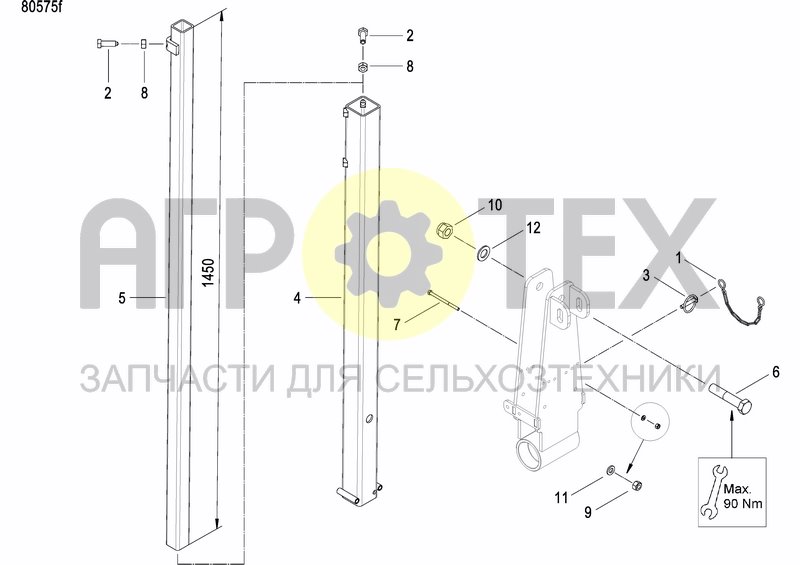 Чертеж DISC MARKER SINGLE HYDR.FOLDABLE