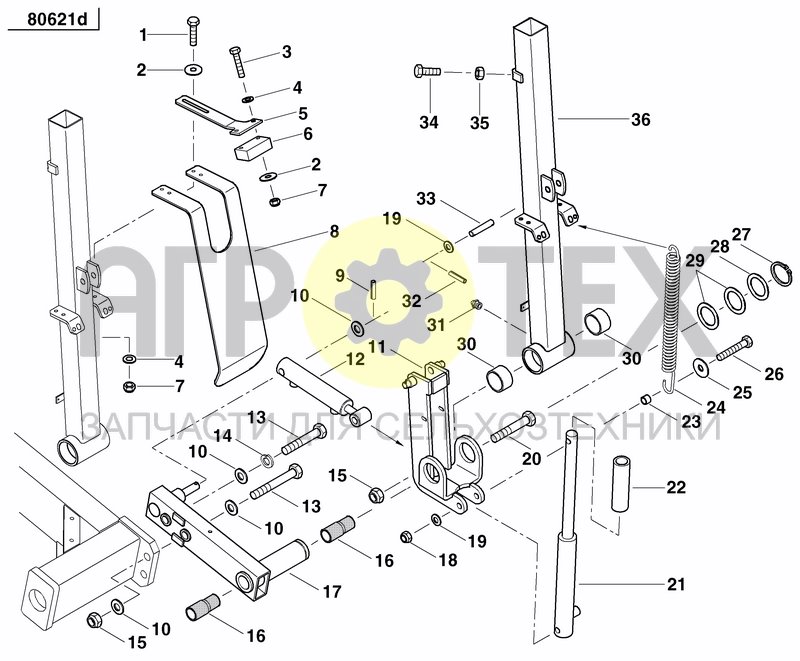 Чертеж DISC MARKER DOUBLE HYDR. FOLDABLE