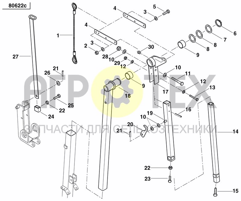 Чертеж DISC MARKER DOUBLE HYDR. FOLDABLE