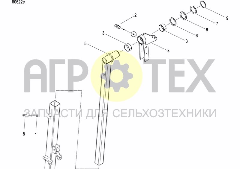 Чертеж DISC MARKER DOUBLE HYDR. FOLDABLE