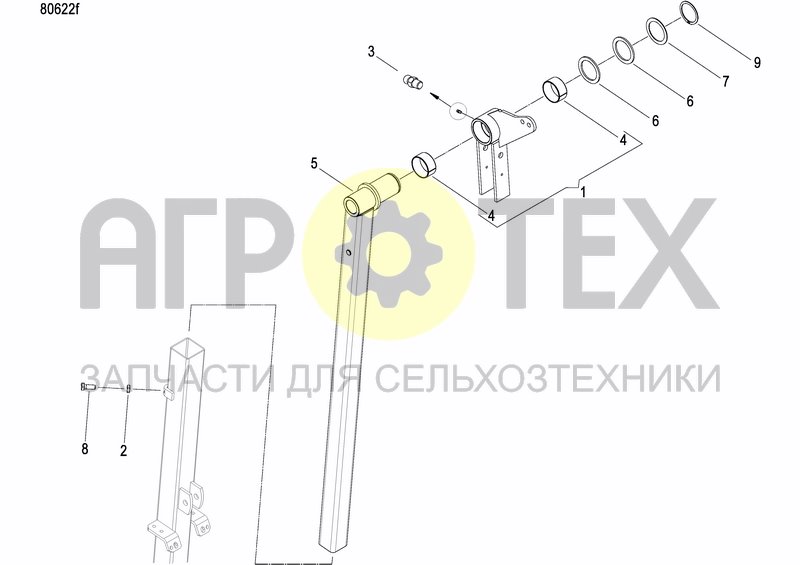 Чертеж DISC MARKER DOUBLE HYDR. FOLDABLE