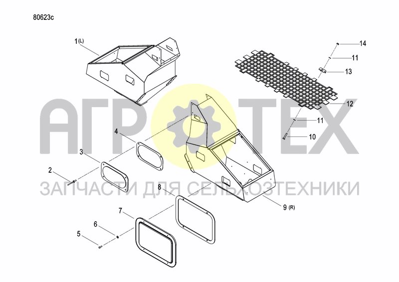 Чертеж FERTILIZER HOPPER  PRECISION DRILL