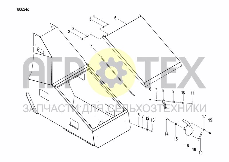 Чертеж FERTILIZER HOPPER  PRECISION DRILL