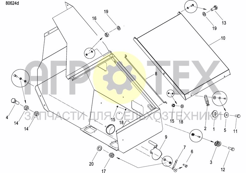 Чертеж FERTILIZER HOPPER  PRECISION DRILL