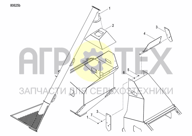 Чертеж FERTILIZER HOPPER  PRECISION DRILL