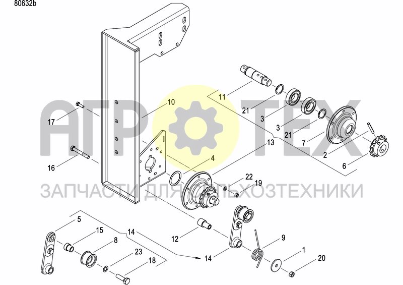 Чертеж FERTILIZER GEARBOX