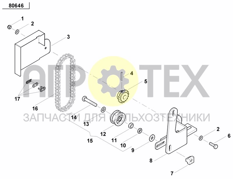 Чертеж GRANULAR APPLICATOR DRIVE