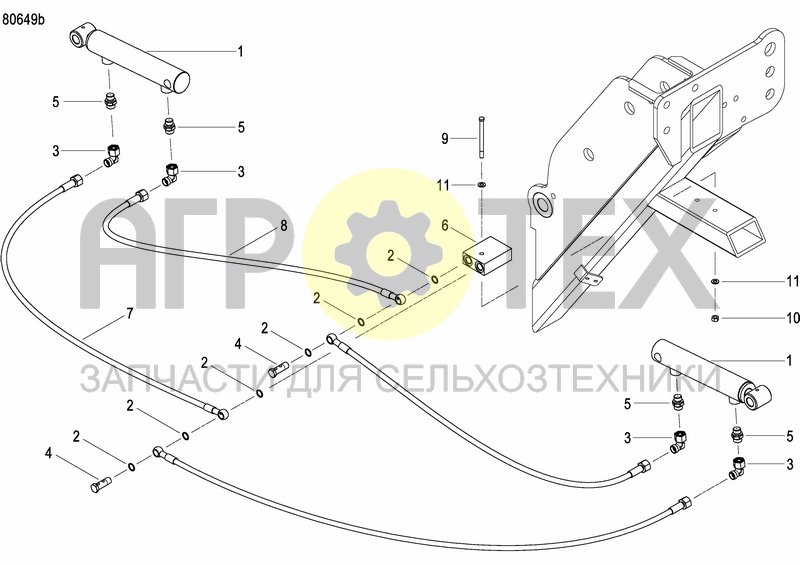 Чертеж DISC MARKER DOUBLE HYDR. FOLDABLE