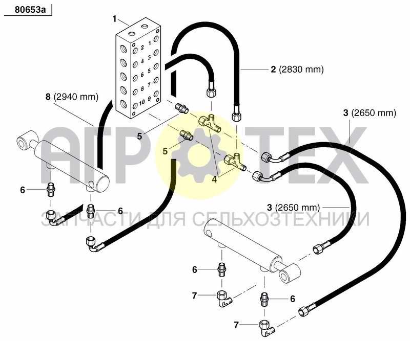 Чертеж DISC MARKER DOUBLE HYDR. FOLDABLE