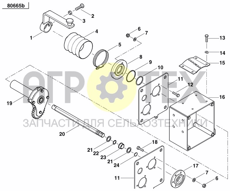 Чертеж LEVER CHANGE GEARBOX