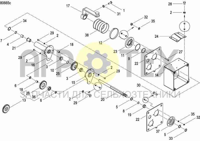 Чертеж LEVER CHANGE GEARBOX