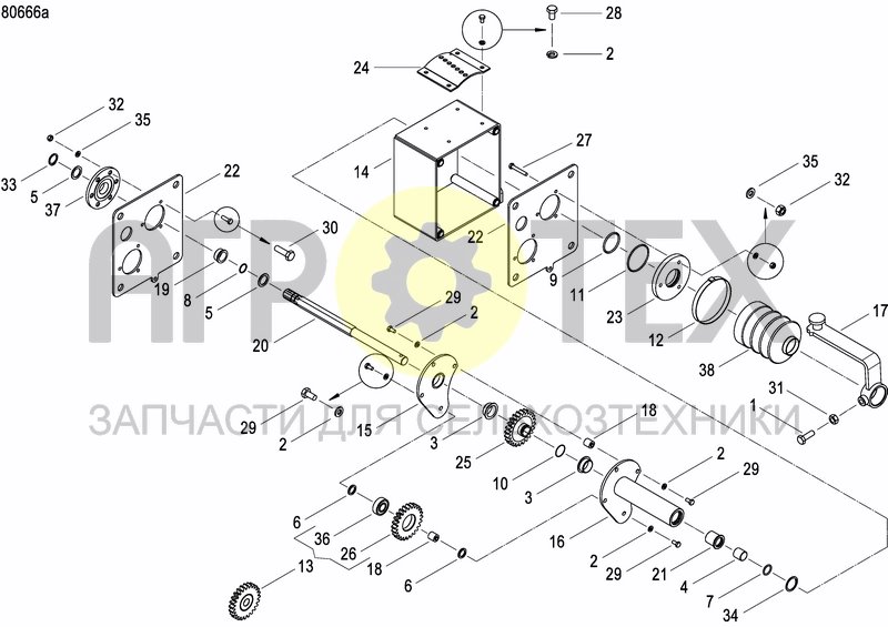 Чертеж LEVER CHANGE GEARBOX