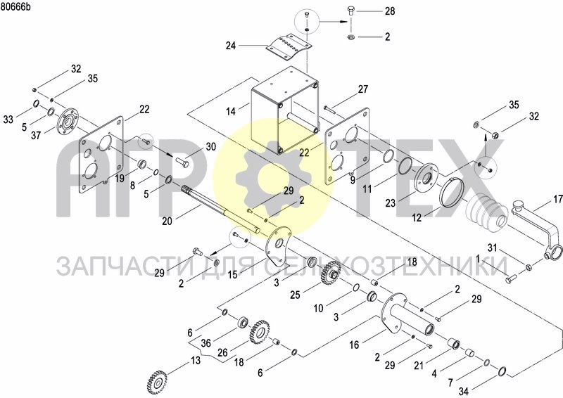 Чертеж LEVER CHANGE GEARBOX