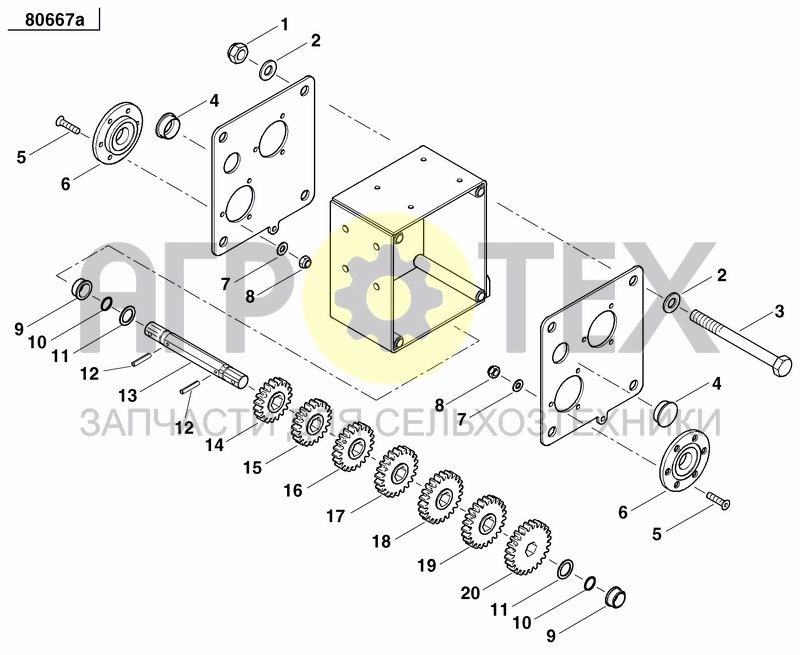 Чертеж LEVER CHANGE GEARBOX