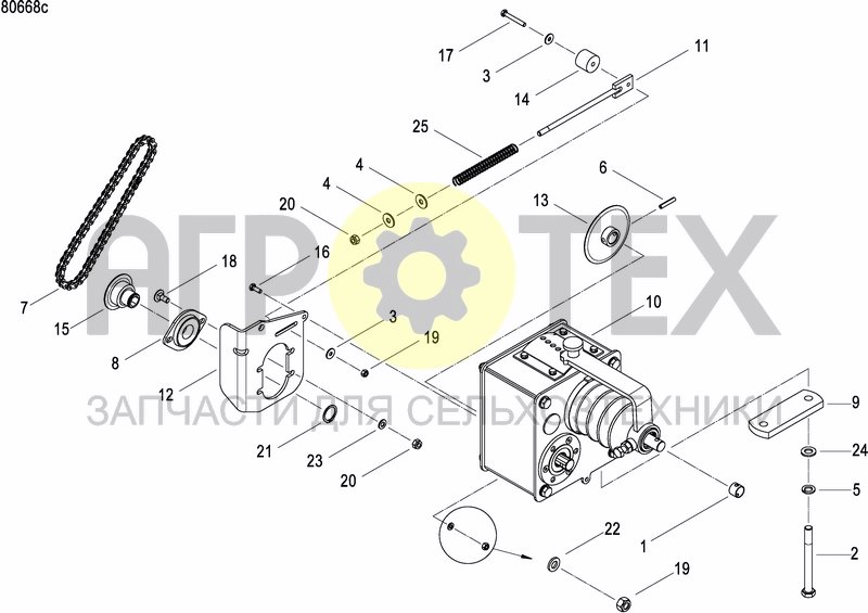 Чертеж LEVER CHANGE GEARBOX