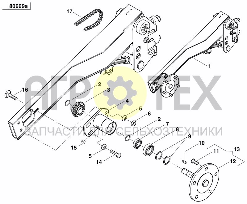 Чертеж AXLE AND WHEELS