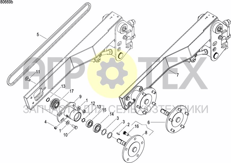 Чертеж AXLE AND WHEELS