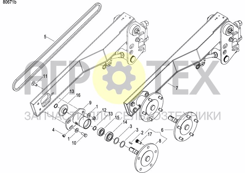 Чертеж AXLE AND WHEELS