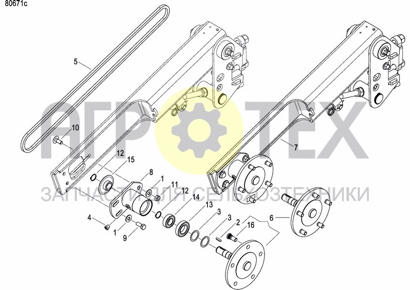 Чертеж AXLE AND WHEELS